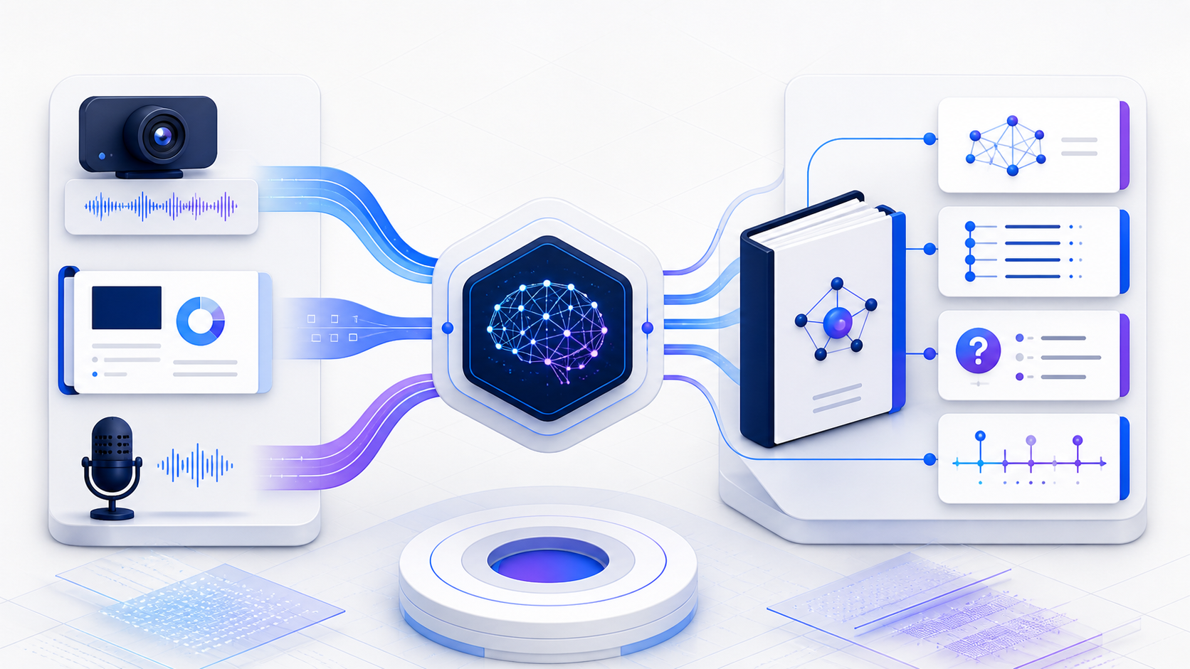 AI 课程总结工具从视频输入到复核结果的流程示意图