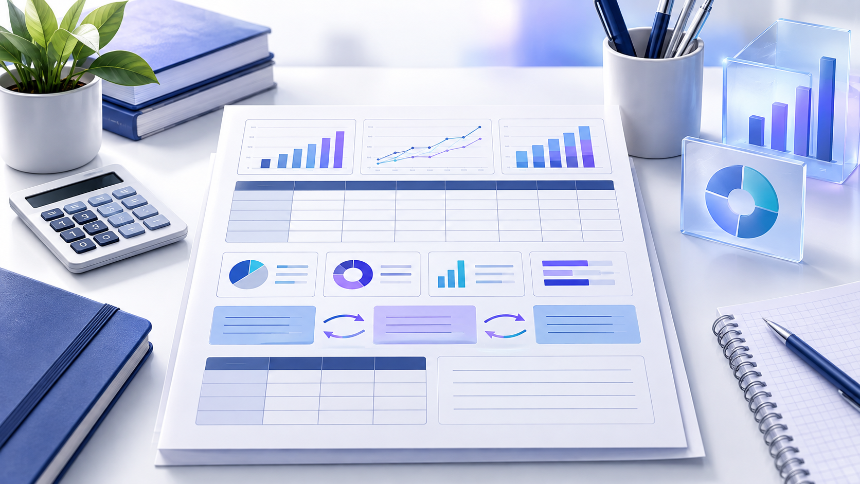 财务报表分析模板：免费下载 Excel 与填写示例的财务分析示意图